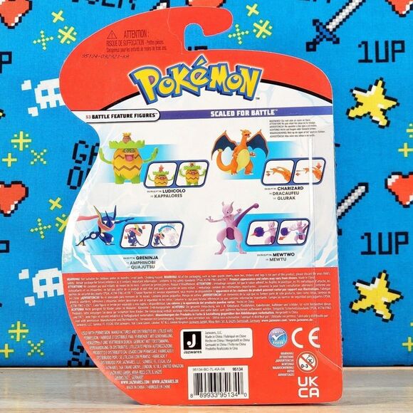 Jazwares Pokemon S3 Battle Feature Figure Mewtwo 4.5" TCG Nintendo Collectible - Picture 4 of 12